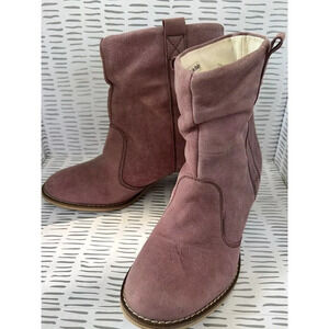 Sundance Suede Pink Purple Ankle Boots Women’s Size 39 NWOT‎